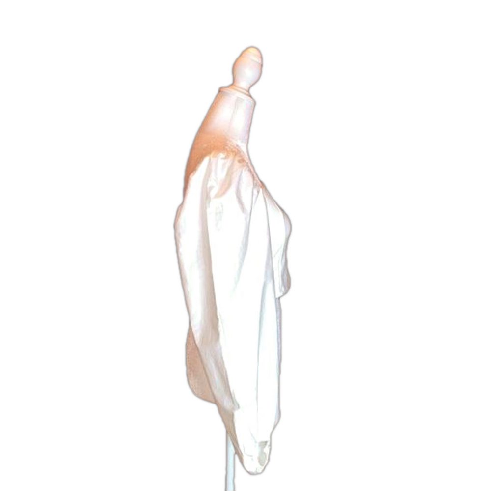 TOPSHOP Off-White Balloon Statement Sleeve Poplin Square Neck Crop Top Size 6 - Picture 7 of 9